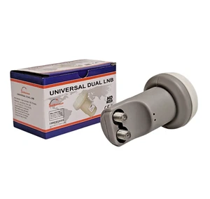 Receptor de TV Satelital Universal Doble Banda LNBF FTA Lineal HD Listo 2 Puertos - Imagen 1 de 5