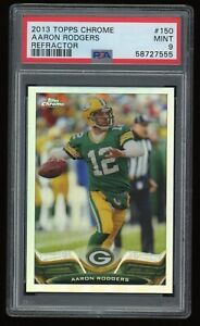 2013 Topps Chrome Refractor Silver Aaron Rodgers PSA 9 Mint #150 Packers MVP