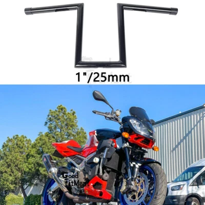 Para Aprilia Tuono 1000R 1" Manillar Barra de Arrastre Z Manillar 8" Elevación Negro 25 mm Foto 1 de 4