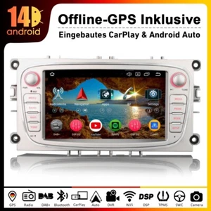 64GB Android 14 Autoradio Navi DSP Carplay Ford Mondeo Focus S-Max C-Max Galaxy - Bild 1 von 20