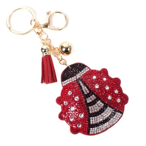 Bling Crystal Rhinestone Ladybug Keychain - Picture 1 of 3