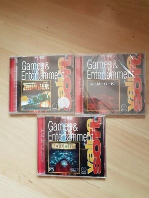 PC Vintage Collectors 3 CD-Rom Games War Fighting Ancient Evil Thunder A.M.O.K - Image 1 of 4