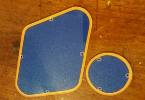 Epiphone Les Paul piastre posteriori/copricavità...Met arancione/blu scuro scintillante... JAT - Foto 1 di 4