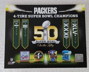 4-Time Super Bowl Champions Green Bay Packers - Foto NFL 2015 (dimensioni: 8" x 10") - Foto 1 di 7