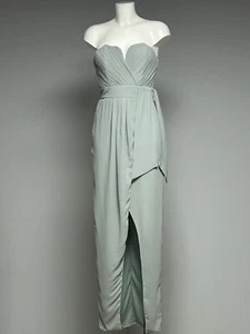Antiguo TFNC Damas Dama de honor Bandeau Envolvente Midaxi Vestido con Detalle Plisado Talla 8 - Imagen 1 de 9