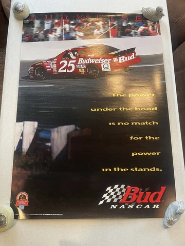 Retro/Vintage NASCAR #25 BUDWEISER CHEVROLET  1997 Monte Carlo POSTER BUD Cover