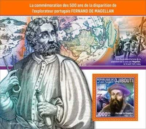 Djibouti - Explorador Fernando de Magallanes 2021 - Hoja de recuerdo de estampillas - DJB210316b - Imagen 1 de 1