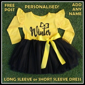 EMMA WIGGLE Inspired COSTUME WIGGLES TUTU DRESS PERSONALISED BOW CLIP HEADBAND - Picture 1 of 2