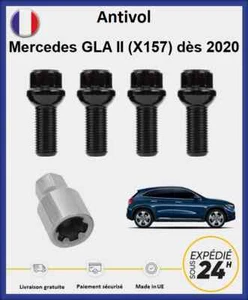 Ecrous antivol de roues noir Mercedes GLA II (H247) dès 2020 - Picture 1 of 7