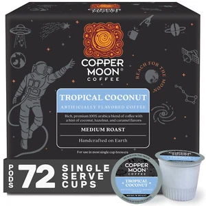 COPPER MOON COFFEE K CUPS, TROPICAL COCONUT, 72 CT. - Picture 1 of 13