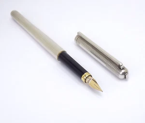 ELYSEE SILVER 925 NiB 14K GOLD FOUNTAIN PEN - VINTAGE - Picture 1 of 9