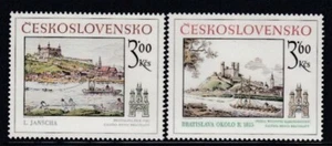 CZECHOSLOVAKIA Bratislava Castle MNH set - Picture 1 of 1