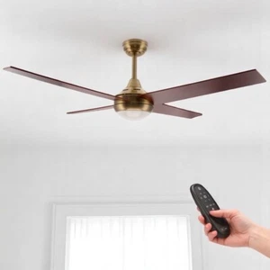 VENTILATORE DA SOFFITTO CON LUCE E TELECOMADO LAMPADARIO SOSPENSIONE 132CM - Foto 1 di 3