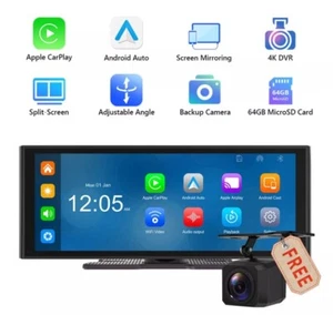Eonon Portable Car Stereo Wireless Apple Carplay Android Auto 10 Inch Screen DVR - Picture 1 of 17