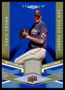 2009 UD Spectrum Swatches DARK BLUE - Chris Young-SD Padres-Card No. - SS-CY - Picture 1 of 2