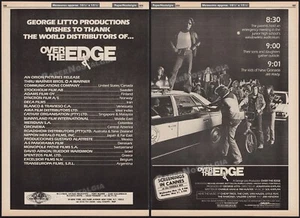 OVER THE EDGE - Promoción / póster original de 1979 Trade AD_ Matt Dillon_ The Ramones - Imagen 1 de 3