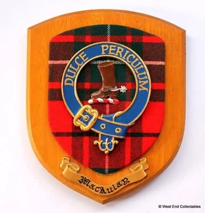 Old MacAulay Clan Family Wall Plaque Shield Coat of Arms Crest - Wedding Gift - Picture 1 of 3