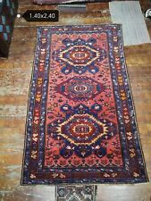 Antique Caucasian Kuba Shirvan Rug 1960 handmade carpet 140x240cm