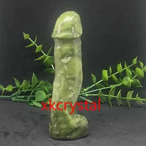 1pcs Natural Southern jade male penis Quartz Crystal Skull Massager Gem 3.7" - Picture 1 of 6