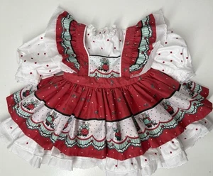 Vtg Daisy Kingdom Red Polka Dot Dress Reversible Pinafore Honey Bunny Angel2/3? - Picture 1 of 23