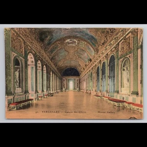 Tarjeta postal de colección Versalles espejo galería Francia vista panorámica histórica sin publicar - Imagen 1 de 4