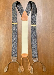 Negro + Tostado Paisley Jacquard Vintage Trafalgar 6 Botones Y-back Tirantes Brackets - Imagen 1 de 9