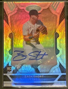 ZACH SHORT ROOKIE AUTOGRAPH CHROME REFRACTOR SSP DETROIT TIGERS MINT - Picture 1 of 3