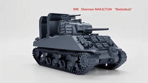 3D Printing 1/72 American Sherman M4A3(75)W Tank Unpainted - Picture 1 of 5