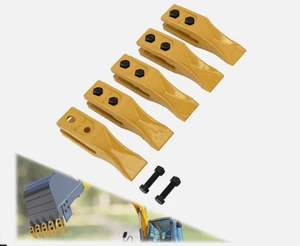Juego de 5 dientes de cubo de zanja minicargadora retroexcavadora perno en el diente para mini excavadora - Imagen 1 de 14