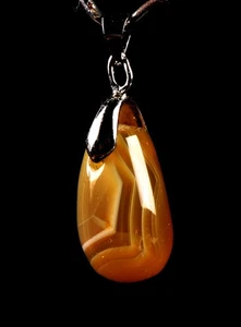 Carnelian golden chalcedony pendant   courage creativity shaman protection #7841 - Picture 1 of 4