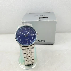 TIMEX INDIGLO T24421 WR50M BLUE DATE QUARTZ MEN'S WATCH NEW  - Picture 1 of 10