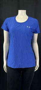 Under Armour Fitted Heat Gear Women's T-Shirt Royal Blue Short Sleeve Size L - Picture 1 of 3