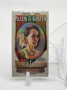 Topps Allen & Ginter 2021 #MWL-24 Aung San Suu Kyi World Leaders Minis - Imagen 1 de 2
