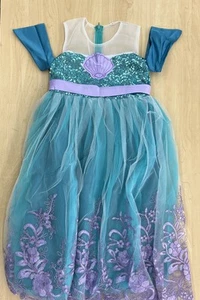 Ariel Little Mermaid Halloween Fancy Costume Princess Dress - Girls (5-6)/120cm - Picture 1 of 3