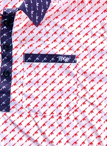 Trailer Park Golf Club AK-47 Polo Shirt Men's XL Red, White, Blue. High Grade. - Picture 1 of 7
