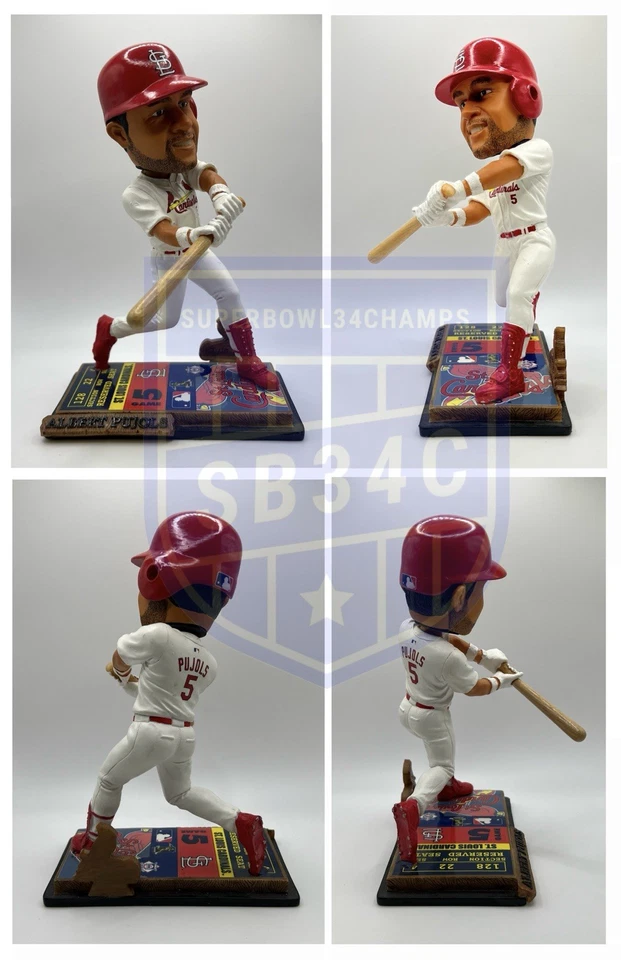 Bobblehead base de boletos Albert Pujols de los Cardenales de San Luis FOCO NUEVO EN CAJA Foto 1 de 1