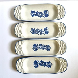 Seltene Pfaltzgraff Yorktowne Korbgeflecht Maiskolben Halter 4er Set (B026) - Bild 1 von 7