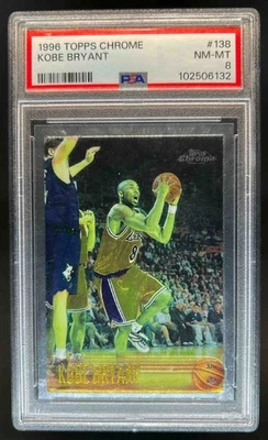 1996-97 Topps cromo Kobe Bryant novato RC #138 Lakers PSA 8 Foto 1 de 2