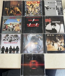 Ratt Black Sabbath Anthrax Skid Row AC/DC Scorpions CD Lot/10 Hard Rock Tested - Foto 1 di 13
