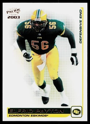 2003 Pacific CFL Red - Elfrid Payton #32 - Edmonton Eskimos - Image 1 of 2