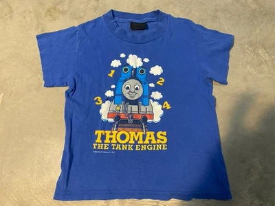 VINTAGE 90s Thomas Train Shirt Boys Size (4-5) Blue Short Sleeve Tank Engine USA - Image 1 of 4