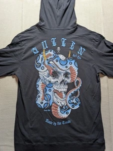 Sullen Art Collective Traditional Tattoo Snake Skull Sailor Gray Size XL Hoodie - Bild 1 von 6