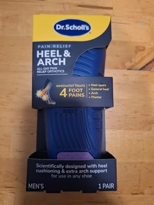Ortesis para aliviar el dolor durante todo el día con arco en el talón Dr. Scholl's para hombre, talla 8-12, 1 par Foto 1 de 2