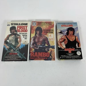 Rambo VHS Lot - First Blood - Rambo II - Rambo III - Stallone - Picture 1 of 6