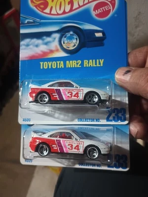 Hot Wheels Toyota MR2 Rally 1992 Collector #233 Lot Of 2. 5 Dot & 3 Spoke. - Image 1 of 4