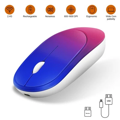 2.4GHz Wireless Optical Mouse Mice &USB Receiver Adjustable DPI for PC Laptop - Image 1 of 4
