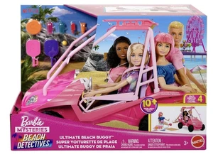 Barbie Ultimate Beach Buggy Pink Car 4 Seater + 10 Pieces New in box JFV68 - Picture 1 of 2