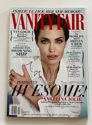 Angelina Jolie - Autograph on Vanity Fair MAGAZINE cover - NEAR MINT CONDITION - Image 1 of 2