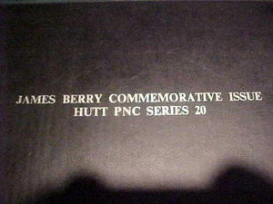 1971 HUTT LTD PNC 20 UNCIRCULATED 12 OF 100 JAMES BERRY 3 COVERS 14"X10" - Picture 1 of 12