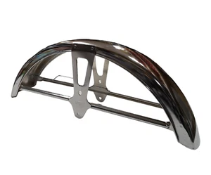Kawasaki KH100 G7 G7S G7T Nuevo Guardabarros Frontal Cromado Guardabarros GRATIS Reino Unido Continental Post - Imagen 1 de 6